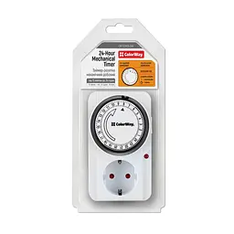 Таймер-розетка ColorWay механічний 16A 3680 W (CW-STM01-24H) - мініатюра 4