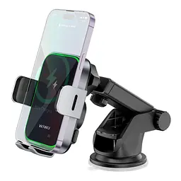 Автотримач для телефона з БЗП WIWU FREELANDER Car Wireless Charger CH-313 Black (6976195097351) - мініатюра 5