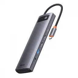 USB-Хаб Baseus Metal Gleam Series 12-in-1 (Type-C to HDMI+USB3.1*2+USB3.0*2+Type-C 3.1+PD+RJ45+SD/TF - мініатюра 6