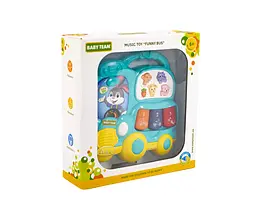 Музична іграшка Baby Team Веселий автобус блакитний (8633_голубой) - мініатюра 4