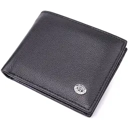 Компактне чоловіче портмоне з натуральної шкіри ST Leather 22486 чорний - мініатюра 5