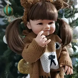 Реалістична Кукла Реборн 55 см повністю силіконова Doll Reborn Baby Born К0100619 - мініатюра 6