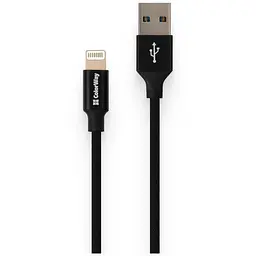 Дата кабель USB 2.0 AM to Lightning 1.0m black ColorWay (CW-CBUL004-BK)