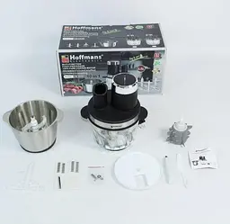 Блендер подрібнювач Hoffmans HM-8849 10 в 1, 2 швидкості 3.8 л Чорний 1800 Вт - мініатюра 5
