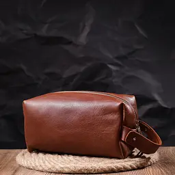 Чоловіча шкіряна косметичка GRANDE PELLE 22.5х12х11 см sum0020995 - мініатюра 7