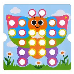 Розвивальна мозаїка Bambi Button Idea YG898-6, 46 деталей, картки 12 шт. - мініатюра 6