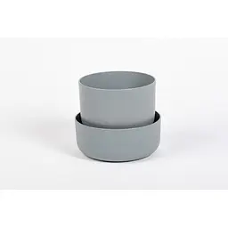 Вазон із піддоном Plastia Tolita, 1,3 л, сірий (1707281620R) - мініатюра 6