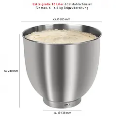 Планетарний міксер - тістоміс Clatronic KM 3765 Titan 10 л - мініатюра 6