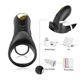 Віброкільце Boss Series Ranger Penis Ring 10.9 см чорний - мініатюра 2