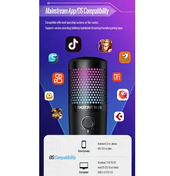 Цифровий конденсаторний мікрофон для запису Takstar GX-1 USB RGB - мініатюра 16