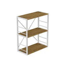 Етажерка 3/60 Ferrum-decor Серії Коннект 73x60x28 сірий ДСП Дуб Артізан 16мм (FRD-104268)
