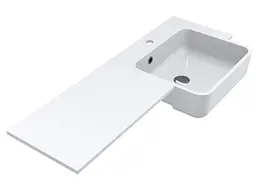 Умивальник Miraggio FONTANA R (0000520) Miramarble, Глянцевий, Накладний/Врізний, Білий