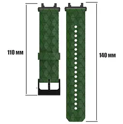 Ремінець Primolux Dimond силіконовий для годинника Xiaomi Amazfit T-Rex 2 (A2169 / A2170) - Army Green - мініатюра 5