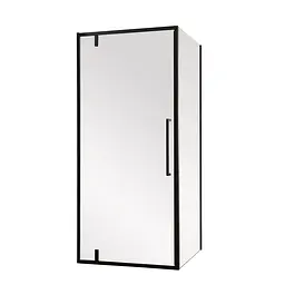 Душова кабіна без піддону Mixxus Premium Bevel SC01-90x90x195-TR Black прозоре скло 6 мм MI6864, Чорний матовий, Універсальна, прозорий