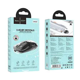 Миша HOCO GM29 Mysterious dual-mode silent wireless mouse Dark Night Black - мініатюра 2