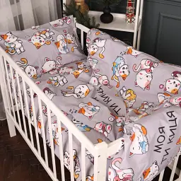 Простирадло MirSon Kids Time 17-0690 Моя ти киця Бязь 110х160 см (2200010403633) - мініатюра 2