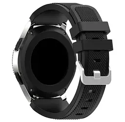 Силіконовий ремінець Primo для годинника Samsung Galaxy Watch 46 мм SM-R800 Black - мініатюра 2