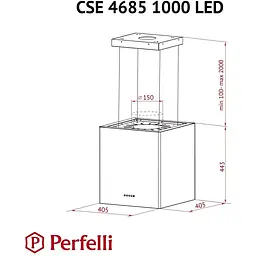 Витяжка Perfelli CSE 4685 I 1000 LED - мініатюра 9