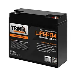 Акумуляторна батарея літій-залізо-фосфатна 12.8В 18А*год Trinix LFP 12V18Ah LiFePO4 (44-00004)