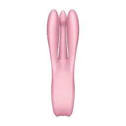 Кліторальний вібратор Satisfyer Threesome 1 Pink з трьома гнучкими пальчиками - мініатюра 4