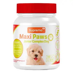 Вітаміни Maxi Paws комплекс для собак-юніорів, 110 табл. × 0,5 г