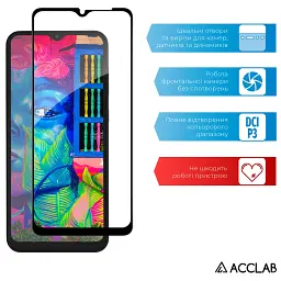 Скло захисне ACCLAB Full Glue Samsung A04 Black (1283126544804) - мініатюра 5