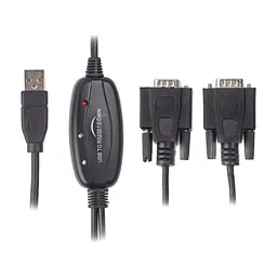 Перехідник Viewcon USB 2.0 to 2хCOM (9+25pin) 1.4m (VE591)
