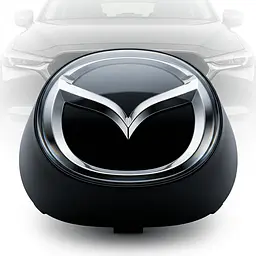 Емблема решітки Mazda CX-5 (2017-2021р) чорна+хром 160х141 мм під склом
