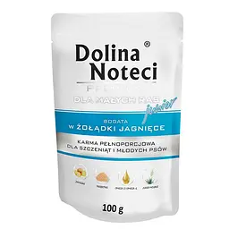 Консерви для цуценят дрібних порід Dolina Noteci Premium 100 гр для цуценят дрібних порід з шлунком ягняти та картоплею