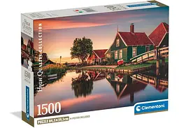 Пазл Clementoni High Quality Collection: Захід над музеєм Заансе-Сханс, Амстердам, Нідерланди (High Quality Collection - Zaanse Schans Amsterdam Puzzle - 1500 pcs.), 1500 ел. (31734)