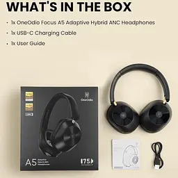Гарнітура OneOdio A5, Bluetooth/ANC Black - мініатюра 5