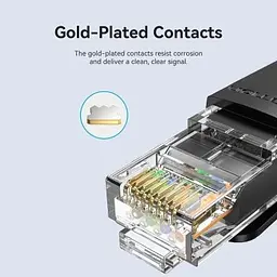 Патч-корд 3м, UTP cat 6 RJ-45 black Vention (IBNBI) - мініатюра 3