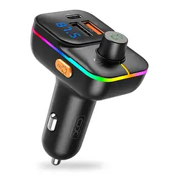 ФМ-Модулятор XO BCC09 Smart Bluetooth MP3 TF card slot +PD 25W Чорний