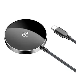 Бездротовий зарядний пристрій ACEFAST E24 QI2 desktop magnetic wireless charger with cable, Metal Gray (6974316284758) - мініатюра 4