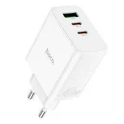 МЗП Hoco C126A PD40W+QC3.0 (1USB/2Type-C) White - мініатюра 2