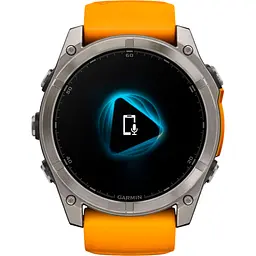 Смарт-годинник Garmin Fenix 8 AMOLED Sapphire 51mm Titanium with Spark Orange/Graphite Silicone Band (010-02905-10) [115048] - мініатюра 7