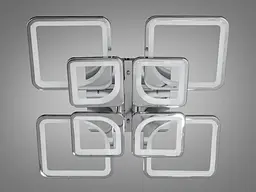 Стельова LED-люстра Diasha 8060/4+4HR 110W, Ø60×14 см, 3 кольори світла, диммер, пульт - мініатюра 3