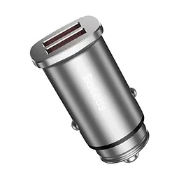 Адаптер автомобільний BASEUS Square metal QC3.0 2 USB 30 W 5 A CCALL-DS01 - мініатюра 4