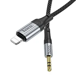 AUX кабель Hoco UPA26 Lightning to Jack 3.5 1 м чорний - мініатюра 5