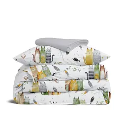 Дитяча постільна білизна Cosas FOREST CATS CS6 110х140см (ForestCats_El80-52Grey_140)