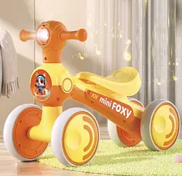 Велобіг чотириколісний оранжевий JOY 4-х колісний TR-89302 рама пластик, озвучено українською мовою - мініатюра 3