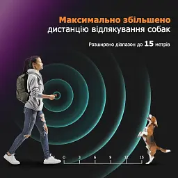 Ультразвуковий відлякувач собак з акумулятором B30 Black (17657) - мініатюра 6