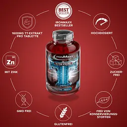 Бустер тестостерону IronMaxx TT Ultra Strong 180 таблеток - мініатюра 3