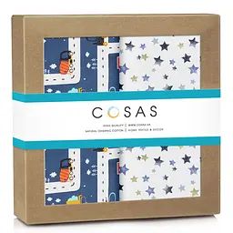 Багаторазові пелюшки дитячі CARS CS3 2шт COSAS (4822052227350)