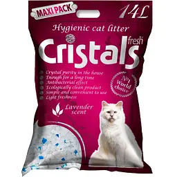 Наповнювач силікагелевий Cristals Fresh з лавандою 14 л