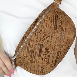 Бананка шкіряна Handycover Ukraine через плече бежева - мініатюра 6