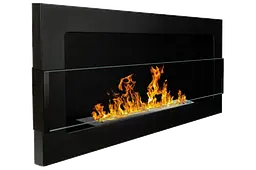 Біокамін GMT 900х400х120 BLACK MAT + СКЛО - мініатюра 2