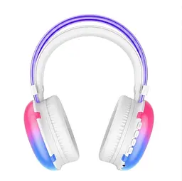 Бездротові навушники PG 830 RGB Bluetooth гарнітура з мікрофоном накладні білий - мініатюра 2