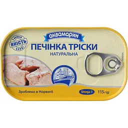 Печінка тріски Аквамарин Натуральна 115 г (544014)