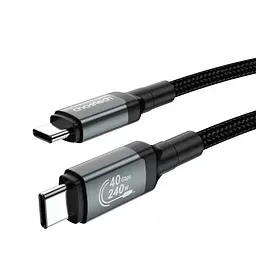 Кабель Type-C - Type-C, 1.2 м, чорний, Choetech, 240 Вт, 5A (XCC-1040)